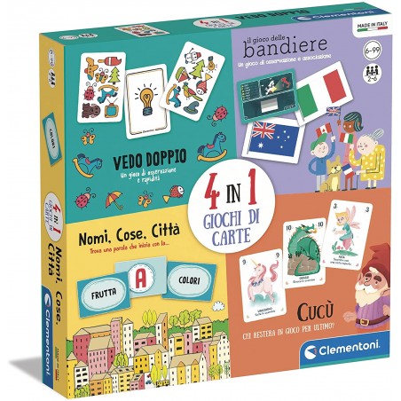 4 IN 1 GIOCHI DI CARTE CLEMENTONI 