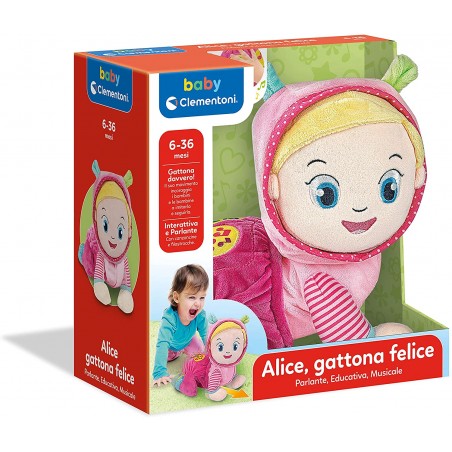 ALICE GATTONA FELICE CLEMENTONI PELUCHE INTERATTIVO PARLANTE EDUCATIVO MUSICALE