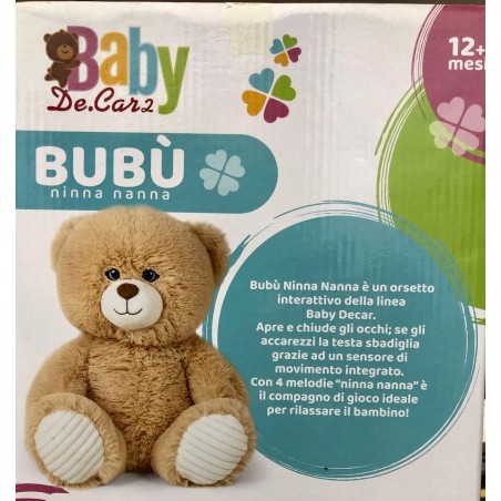 BUBU' NINNA NANNA ORSETTO PELUCHE  INTERATTIVO CM 40 DE.CAR2