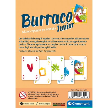BURRACO JUNIOR GIOCO DA TAVOLO DI CARTE  CLEMENTONI