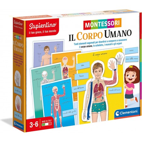 CLEMENTONI SAPIENTINO IL CORPO UMANO  MONTESSORI 16373