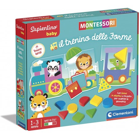 SAPIENTINO BABY TRENINO DELLE FORME  MONTESSORI CLEMENTONI 16414