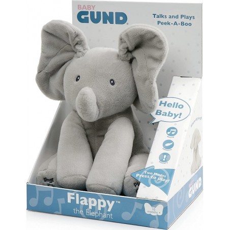 GUND FLAPPY ELEFANTINO PELUCHE INTERATTIVO 30 CM
