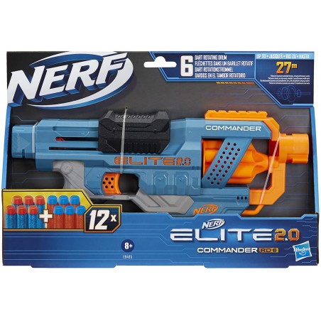 NERF ELITE 2.0 COMMANDER RD-6 PISTOLA CON TAMBURO ROTANTE