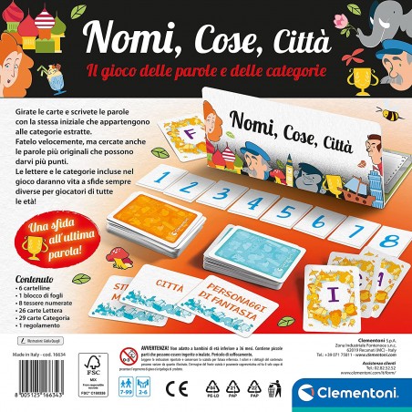  NOMI,COSE,CITTA' IL GIOCO DELLE PAROLE  E DELLE CATEGORIE CLEMENTONI