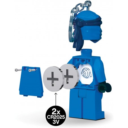 LEGO PORTACHIAVI LED NINJAGO JAY BLU CREA