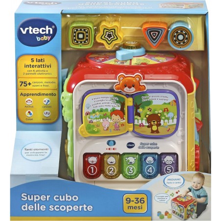 SUPER CUBO DELLE SCOPERTE - CUBO CON  GIOCHI EDUCATIVI VTECH