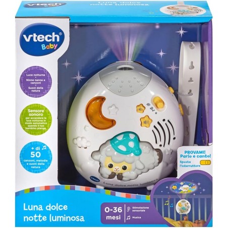 LUNA DOLCE NOTTE LUMINOSA VTECH BABY CON 40 MELODIE E 2 CANZONI