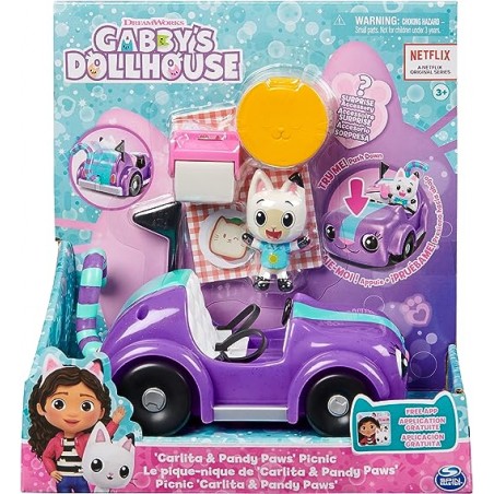 GABBY DOLLHOUSE LA MACCHINA DI CARLITA PICNIC SPINMASTER