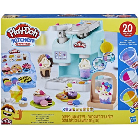 HASBRO PLAYDOH LA CAFFETTIERA SUPER COLORATA 20 ACCESSORI E 8 VASETTI F5836