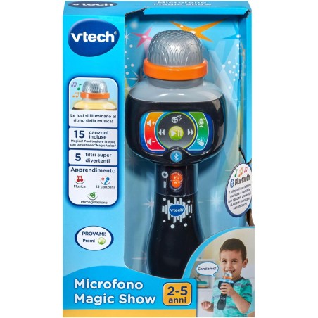 MICROFONO MAGIG SHOW VTECH CON 15 CANZONI, 5 SUPER FILTRI DIVERTENTI