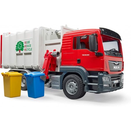 BRUDER CAMION RIFIUTI RECICLO 