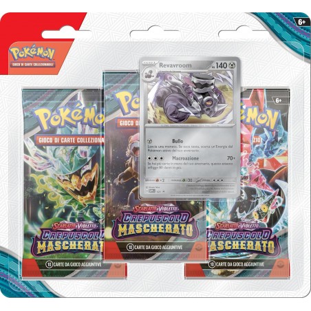 POKEMON CREPUSCOLO MASCHERATO 3 PACK SCARLATTO E VIOLETTO GAME VISION