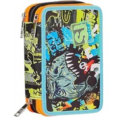 ASTUCCIO 3 ZIP SJ GANG REXME NERO VERDE SEVEN