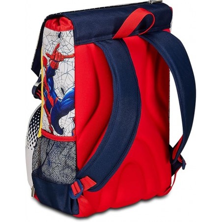 ZAINO SCUOLA ESTENSIBILE SPIDER MAN  WEBBED WONDER BLU ROSSO SEVEN