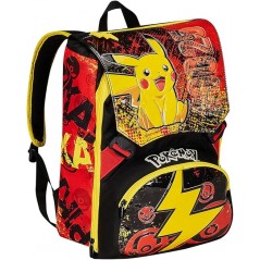 ZAINO SCUOLA ESTENSIBILE POKEMON  PIKACHU SCOMPARTO SDOPPIABILE SEVEN