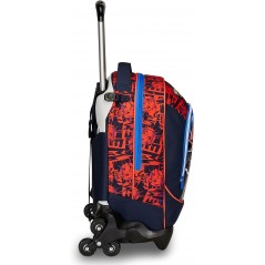 TROLLEY SCUOLA 3 RUOTE SONIC  ZAINO SGANCIABILE SEVEN 