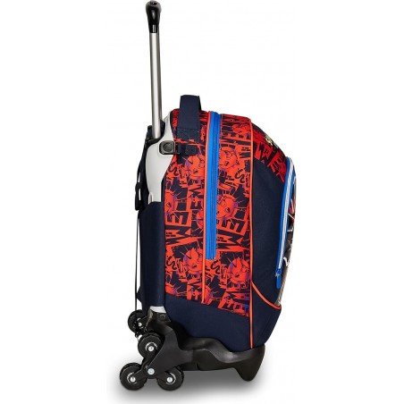 TROLLEY SCUOLA 3 RUOTE SONIC  ZAINO SGANCIABILE SEVEN 