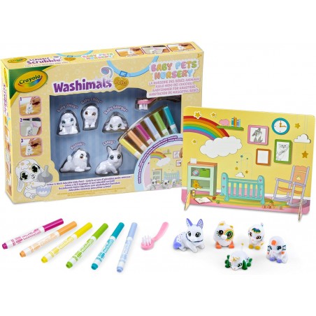WASHIMALS BABY PETS NURSERY 5 CUCCIOLI E 6 PENNARELLI BINNEY & SMITH