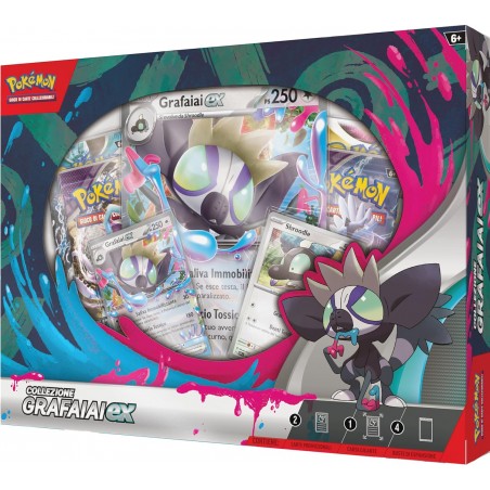 POKEMON COLLEZIONE GRAFAIAI EX 3 CARTE OLOGRAFICHE E 4 BUSTE ESPANSIONE GAME VI
