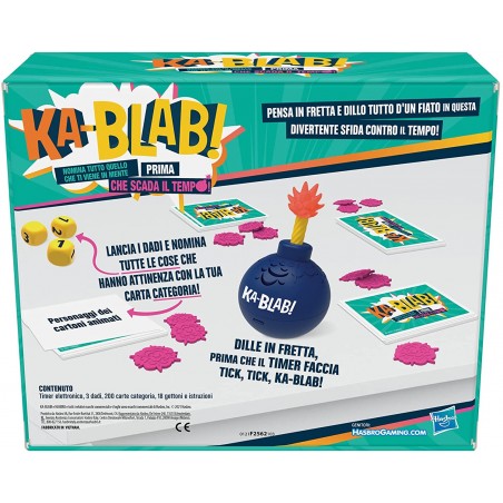 KA BLAB GIOCO DI SOCIETA' PER BAMBINI E  FAMIGLIE HASBRO