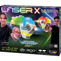 LASER X ULTRA DOUBLE BLASTER 2 PISTOLE E 2 RICEVITORI FRONTALE GIOCHI PREZIOSI