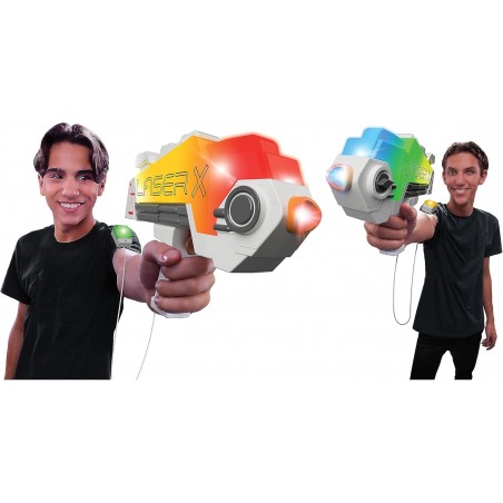 LASER X ULTRA DOUBLE BLASTER 2 PISTOLE E 2 RICEVITORI FRONTALE GIOCHI PREZIOSI