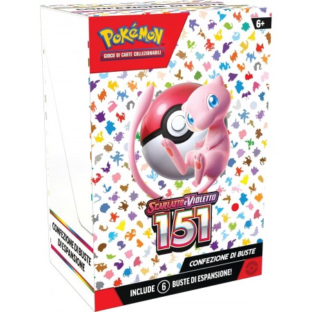 POKEMON SCARLATTO E VIOLETTO 151 CONFEZIONE CON 6 BUSTE ESPANSIONE