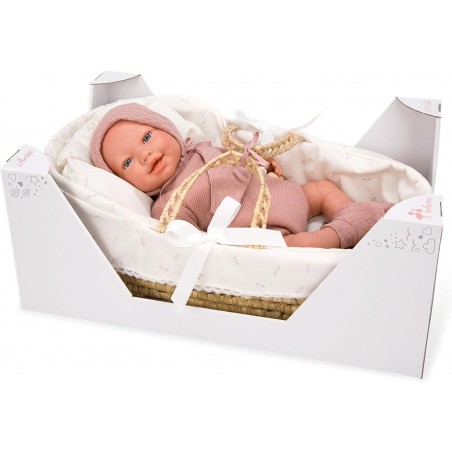 REBORN ARIAS 45 CM CESTA VIMINI GIOCHERIA POS220063