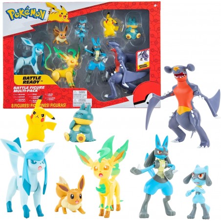 POKEMON BATTLE FIGURE PACK 8 PERSONAGGI PERSONAGGI ALTI 5 A 8 CM