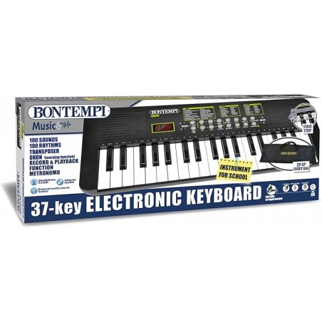 TASTIERA ELETTRONICA 37 TASTI 100 SUONI  100 RITMI IDEALE PER LA SCUOLA BONTEMPI