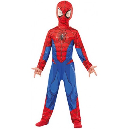 COSTUME SPIDER-MAN 8/10 CON MASCHERA  IN TESSUTO ANNI 7-8 CM 128 RUBIES