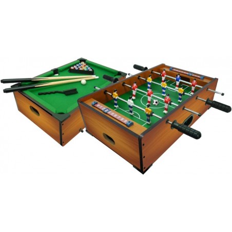 MINI BILIARDO E CALCETTO 6 VS 6 DA  TAVOLO SPORT ONE 51X31X15 CM