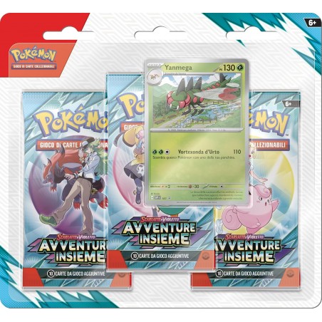 POKEMON 3 BUSTE SCARLATTO E VIOLETTO  AVVENTURE INSIEME E CARTA OLOGRAFICA