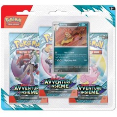 POKEMON 3 BUSTE SCARLATTO E VIOLETTO  AVVENTURE INSIEME E CARTA OLOGRAFICA