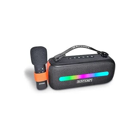 CASSA PORTATILE WIRELESS KARAOKE CON  MICROFONO EFFETTO ECO BONTEMPI TECH