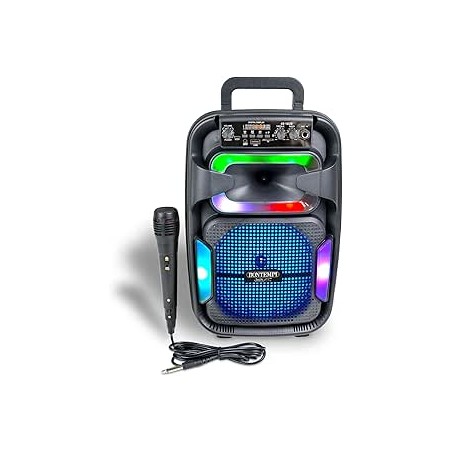 CASSA WIRLESS CON MICROFONO, EFFETTI LUM INOSI REGOLAZIONE ALTI E BASSI BONTEMPI