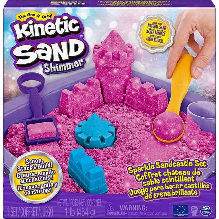 SPIN MASTER KINETIC SAND CASTELLO DI  SABBIA GLITTERATA 453 G 