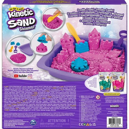 SPIN MASTER KINETIC SAND CASTELLO DI  SABBIA GLITTERATA 453 G 