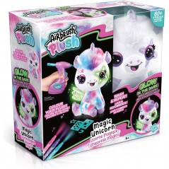 AIRBRUSH PLUSH UNICORNO MAGICO BRILLA AL BUIO ROCCO GIOCATTOLI