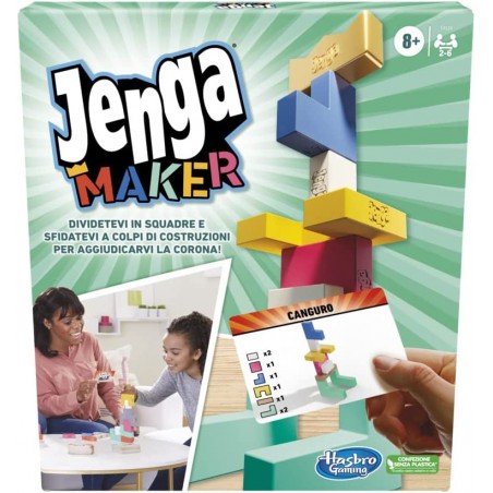 HASBRO JENGA MAKER MATTONCINI VERO LEGNO F4528