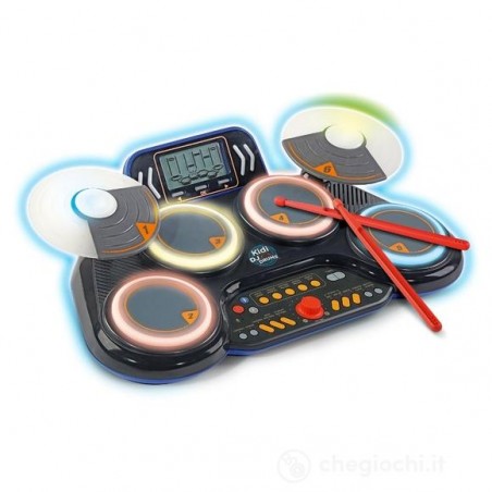 KIDI DJ DRUMS BATTERIA ELETTRONICA CON  PAD LUMINOSI E GIOCHI LUMINOSI VTECH