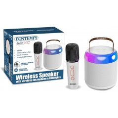 CASSA ACUSTICA WIRELESS SPEAKER WITH MICROPHONE E RGB LIGHT BONTEMPI