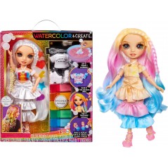 RAINBOW HIGH WATERCOLOR & CREATE FASHION DOLL CON ACQUERELLI LAVABILI MGA