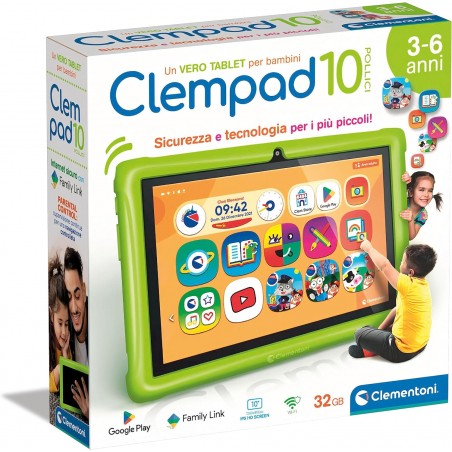 CLEMPAD TABLET EDUCATIVO SCHERMO 10 POLLICI MEMORIA 32 GB ANDROID 13