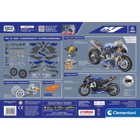 MOTO M1 YZR YAMAHA SCIENZA E GIOCO  CLEMENTONI