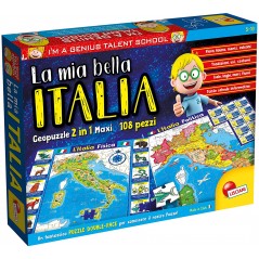 LISCIANI I'M A GENIUS TALENT SCHOOL LA MIA BELLA ITALIA GEOPUZZLE 2 IN 1