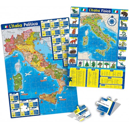 LISCIANI I'M A GENIUS TALENT SCHOOL LA MIA BELLA ITALIA GEOPUZZLE 2 IN 1