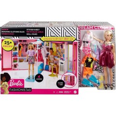 BARBIE ARMADIO DEI SOGNI CON BAMBOLA BARBIE E TANTISSIMI ACCESSORI MATTEL