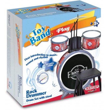 BATTERIA A 4 ELEMENTI CON SGABELLO  BONTEMPI